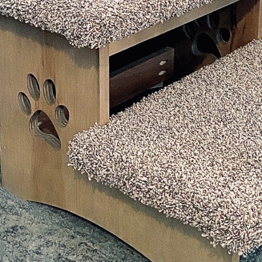 Personalized 15 Inch Pet Steps for Dogs Handcrafted and Made-to-Order Helps with arthritis joint pains hip dysplasia