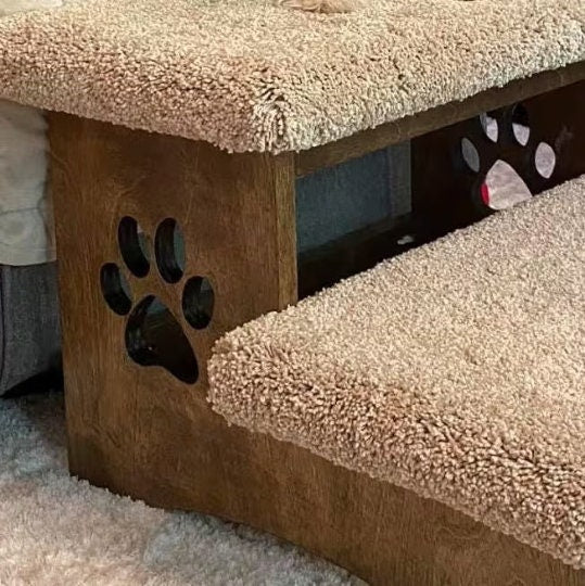 Personalized 15 Inch Pet Steps for Dogs Handcrafted and Made-to-Order Helps with arthritis joint pains hip dysplasia