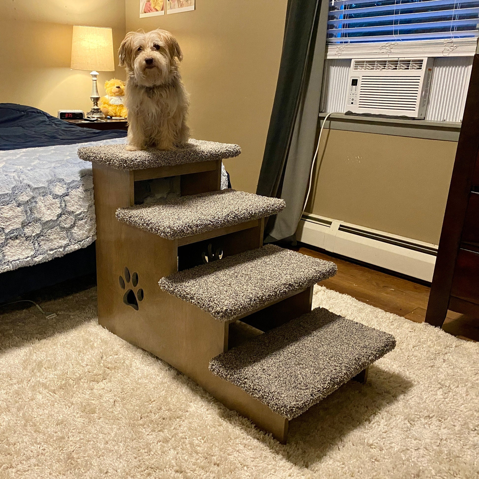 Pet Steps for Dogs 30 Inches Tall Gunstock Handcrafted and Made-to-Order Helps with arthritis joint pains hip dysplasia