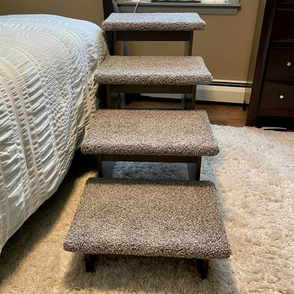 Image displaying our extra deep 23-inch pet steps from a frontal angle, showcasing the product&#39;s size and design against a neutral background.