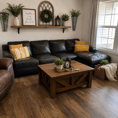 Rustic Farmhouse Lift-Top Coffee Table