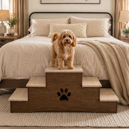 Double-Sided 23 Inch Pet Steps with Hidden Storage